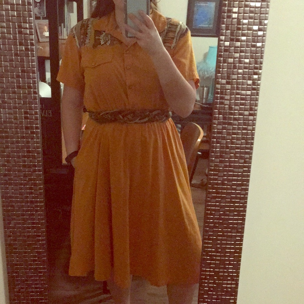 Vintage orange dress